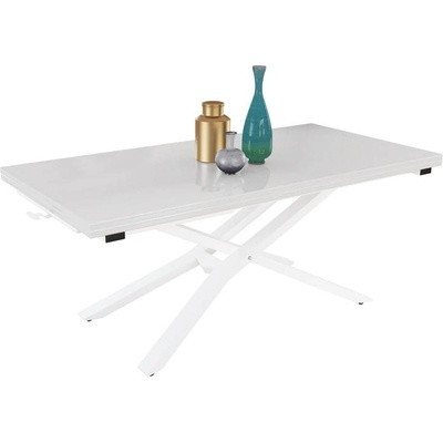 IVM BG Разтегателна маса Соренто с повдигащ механизъм - бял мат