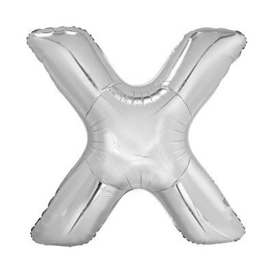 Amscan Fóliové písmeno X strieborné 100 cm