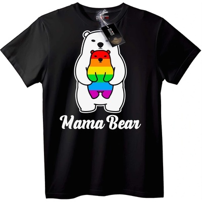 NOONEBRAND Тениска Мечка Майка Pride - M, White