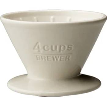 Kinto SCS Порцеланов дрипер - Бяло, 4 чаши (27631)