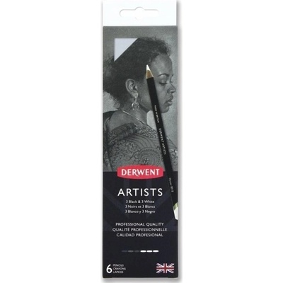 Derwent 2302342 Artists Black & White 6 ks