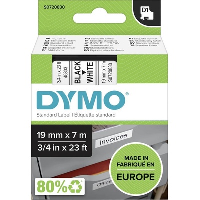 etikety DYMO D1 45803 polyester Farba pásky: biela Farba písma:čierna 19 mm 7 m