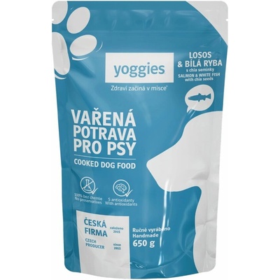 Yoggies losos a bílá ryba s chia semínky a kloubní výživou 650 g