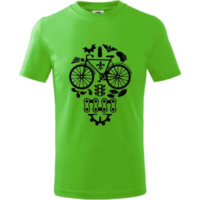 bike lebka tričko dětské bavlněné apple green