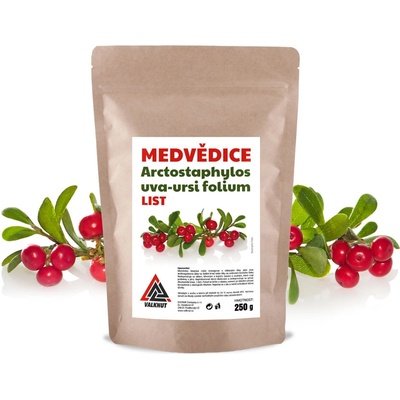 VALKNUT Medvědice Arctostaphylos uva ursi folium list 500 g