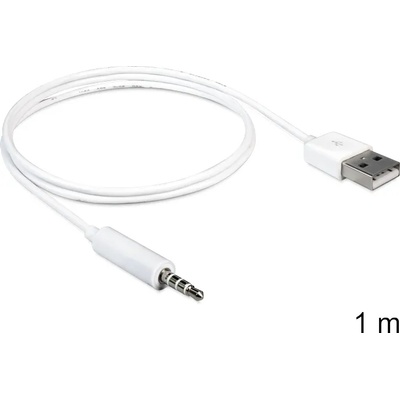 Delock кабел USB-A мъжки Стерео жак 3, 5 мм мъжки 4 пина IPod Shuffle 1 м 83182 (83182)