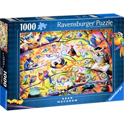 Ravensburger Пъзел Ravensburger от 1000 части - Заети птички (12001023)