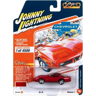 Johnny Lightning Chevrolet Corvette 1979 červený 1:64