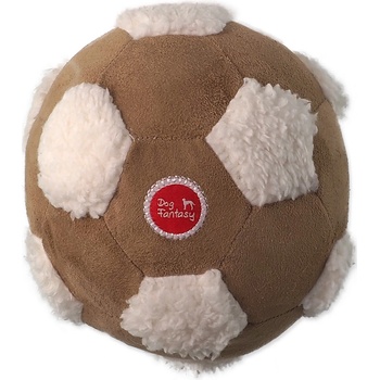 Dog Fantasy Snuggle hračka pískacia lopta 15 cm mix farieb