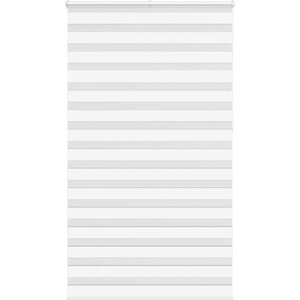 vidaXL Зеброва щора бял 120x230 см ширина на плата 115, 9 см полиестер (4014811)