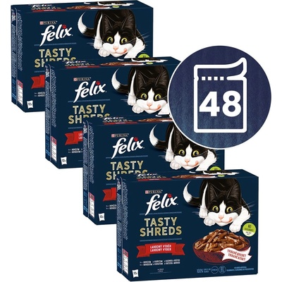 FELIX Капсули FELIX Tasty Shreds микс вкусен избор в сос 48 x 80 г