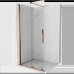 Mexen Velar плъзгаща се душ стена Walk-in 110 x 200 cm, прозрачна 8 mm, розово злато (871-110-000-03-60)