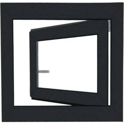 Hobby Roof Okno plastové BRAVO bílé/antracit 7016, OS1 50x50 L, 2sklo, 4kom/60mm
