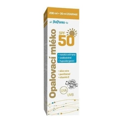 MedPharma opaľovacie mlieko SPF50 230 ml