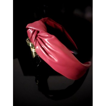 Radi handmade Елегантна диадема с възел винена кожа (848)