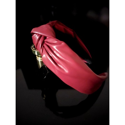 Radi handmade Елегантна диадема с възел винена кожа (848)