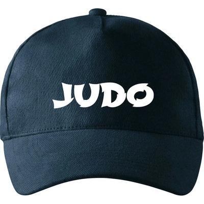 Judo nápis + postavy so zahnutým šiltom a mosaznou sponou Tmavomodrá takmer čierna
