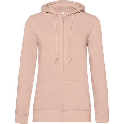 B&C mikina Inspire Zipped Hood dámská soft rose Růže světlá