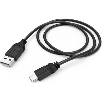Hama Кабел HAMA USB-A мъжко - USB-C мъжко за зареждане на SONY PS5, 0.75 m, Черен (54461)