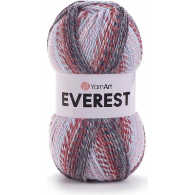 Yarn Art příze Everest 7056 červená, světle modrá, růžová