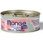 Monge Natural chicken & prawns 80 g