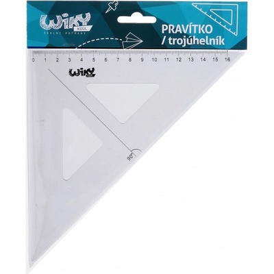 Wiky WKW026743 pravítko trojuholník transparent