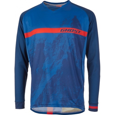 Ghost s dlouhým rukávem MTN Ride Line Blue/Red