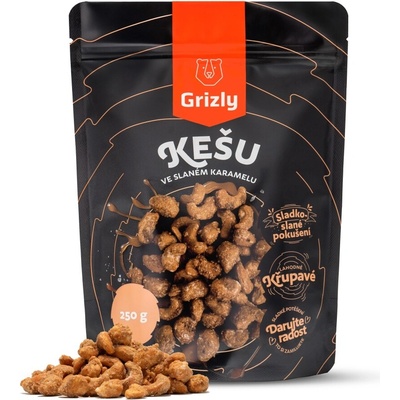 GRIZLY Kešu v slanom karameli 250 g