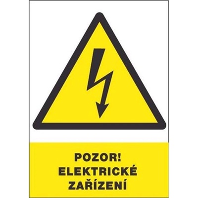 Tabulka bezpečnostní - Pozor! Elektrické zařízení, rozměry: 30 x 21 cm
