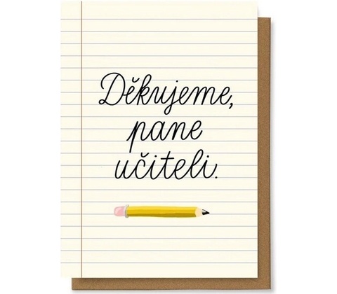Přání „Děkujeme pane učiteli“
