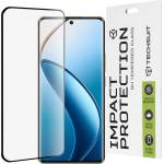 Techsuit Протектор за Realme 12 Pro / 12 Pro+ - 111D пълно покритие / пълно залепено стъкло / 3D извит екран - черен