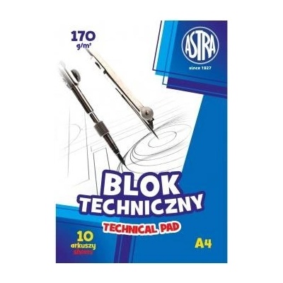 ASTRA Náčrtník / skicár A4 10 listov 170g/m2 106119004