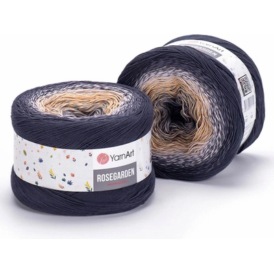 YarnArt Pletací příze ROSEGARDEN 323 šedo-béžová, melírovaná (duhová), efektní, 250g/1000m