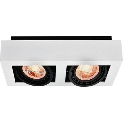 GTV Бяло осветително тяло за таван с метален абажур 34x18, 5 cm Loid - GTV (OS-LOID-2GU10-00-DEC)