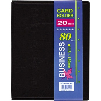 Визитник 80 визитки Business Черен (1306035-08-9206090)