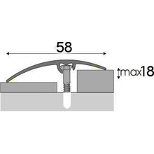 Effector Přechodová lišta A75 58 mm 2,7 m