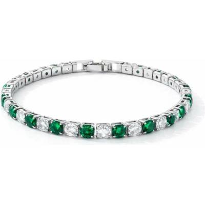 Sisi Jewelry Náramek se smaragdovými zirkony Robertina NR2321-KSB00001 Zelená 19 cm