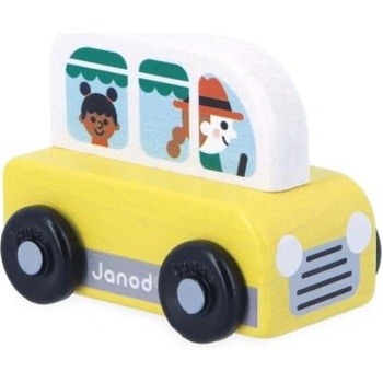 Janod Cross roads Дървена кола за бутане Жълт ван
