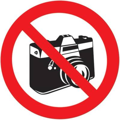 Zákaz fotografování - symbol (92x92 mm)