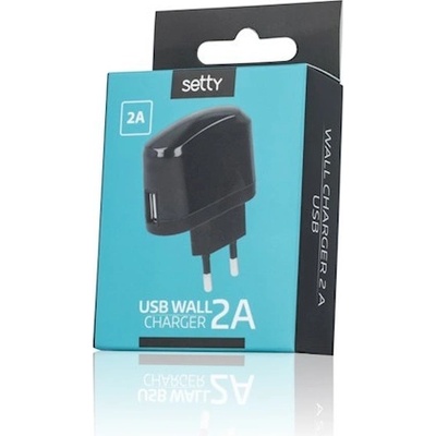 Setty síťový adaptér 230V USB 2A černý