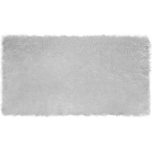 vidaXL Изкуствена овча килим TAFALLA Сиво 60 x 110 cm Полиестер (42021521)