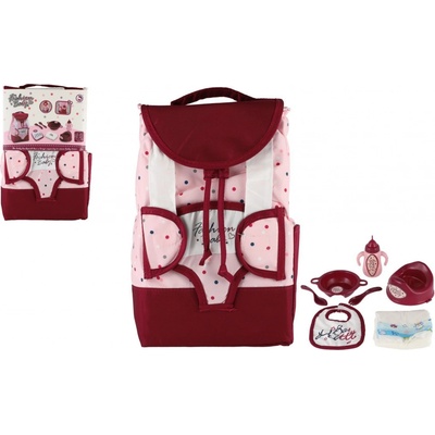 Teddies Batoh s nosítkem pro panenku s doplňky