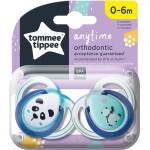 Tommee Tippee Ортодонтични залъгалки Tommee Tippee - Any Time, 0-6 m, 2 броя, Панди, Тюркоаз (TT.0082.002)