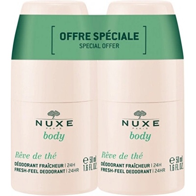 Nuxe Sada kuličkových deodorantů Reve de Thé (Fresh-Feel Deodorant 24h Duo) 2 x 50 ml