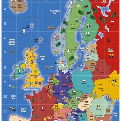 TTS Group Bee-Bot Podložka Evropa 1,45 x 0,8 m