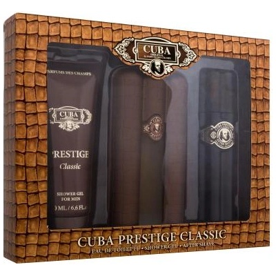 Cuba Prestige подаръчен комплект: EDT 90 ml + душ гел 200 ml + афтършейв 100 ml за мъже