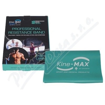 KineMAX Resistance band Posilovací guma zelená 2m