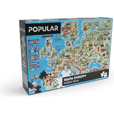 POPULAR Evropa 160 dílků