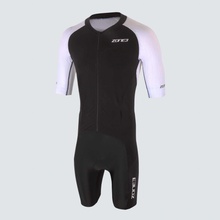 Zone3 Ltd Lava Long Distance Full Zip krátký rukáv Aero suit Black/White/Red pánský