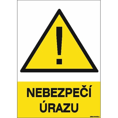 RAFO Samolepka Nebezpečí úrazu Velikosti: A5 (15 x 21 cm)